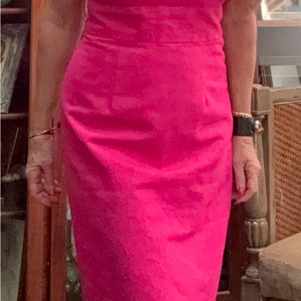 Muse Pink Sheath Midi Dress for Cocktail - Picture 7 of 9
